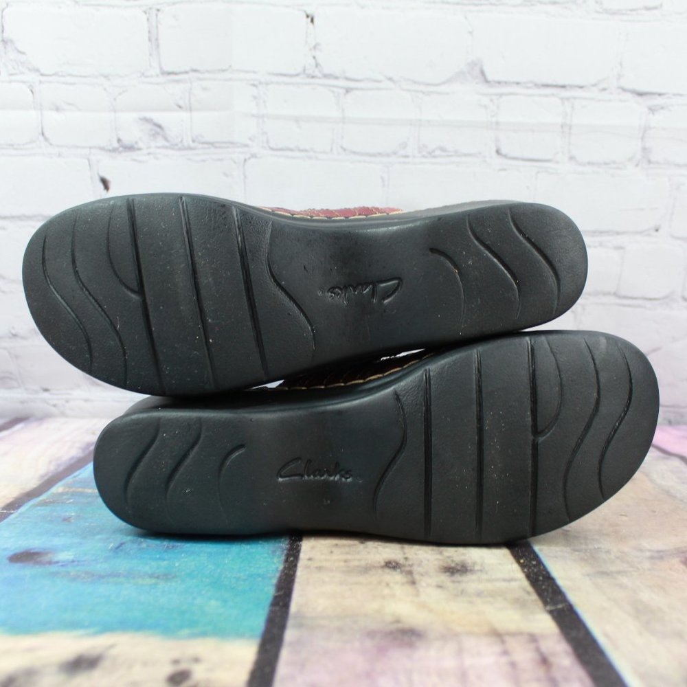 CLARKS Bendable's Leather Slip-On Clogs Size 8.5 M - Picture 9 of 9